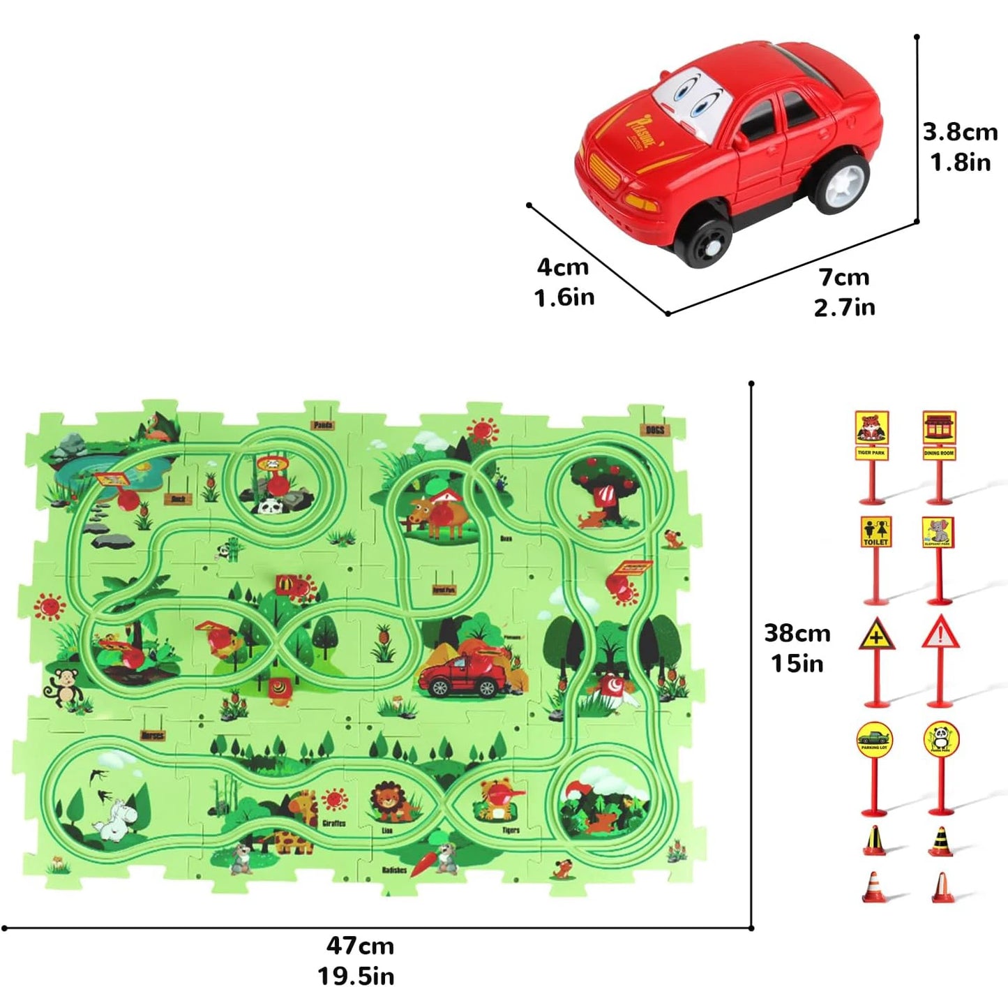 kids Puzzle Toys Racing Car Track